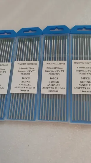 Wp Pure Tungsten Electrodes Tungsten Rods Electrodes for Welding Aluminum&Aluminum Alloy 